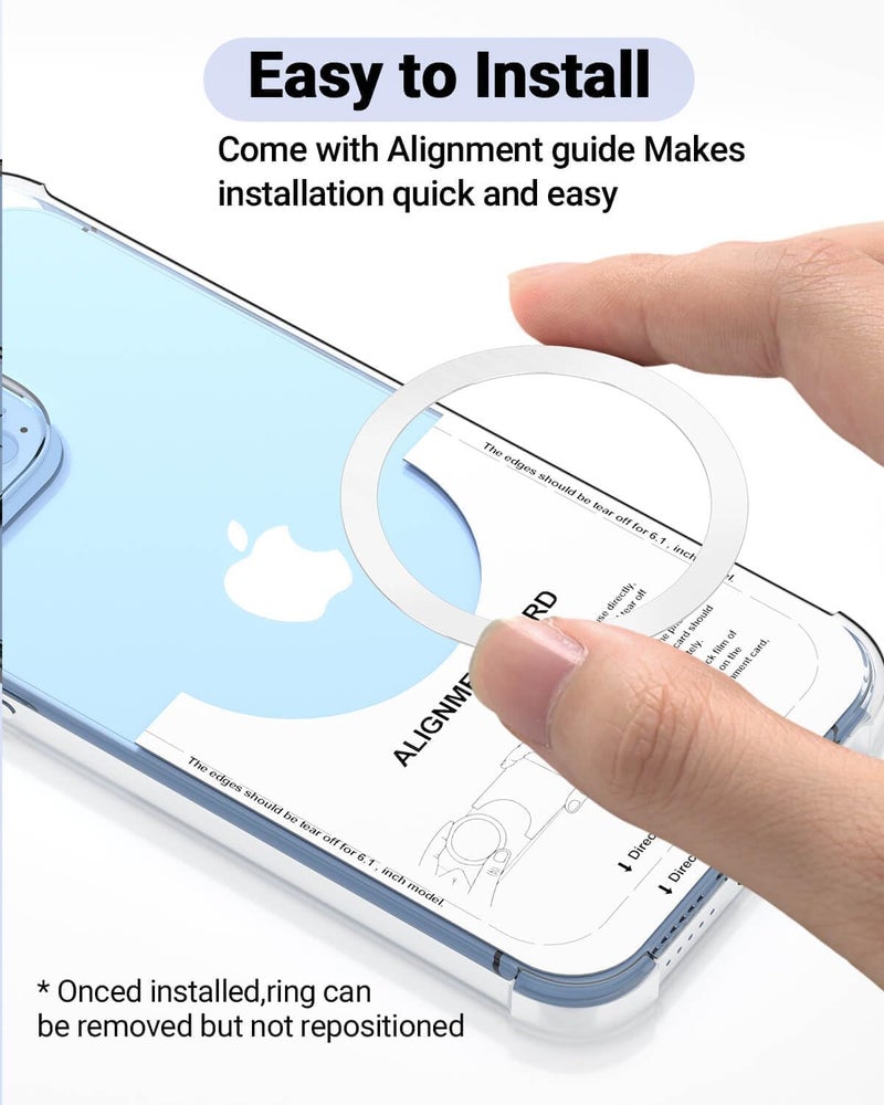 KALAPOP for Magsafe Ring 10PCS-Ultra Thin(0.4mm)-Universal Metal Rings Sticker Compatible with iPhone 17/Air/16/15/14/13/12 Series,Samsung Galaxy,Google Pixel Series - White - Image 3